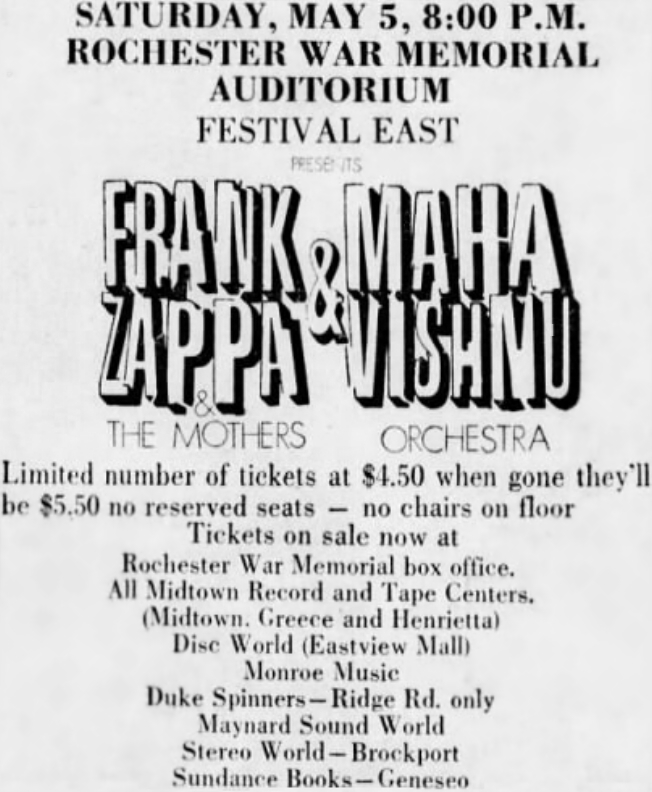 05/05/1973War Memorial Auditorium, Rochester, NY